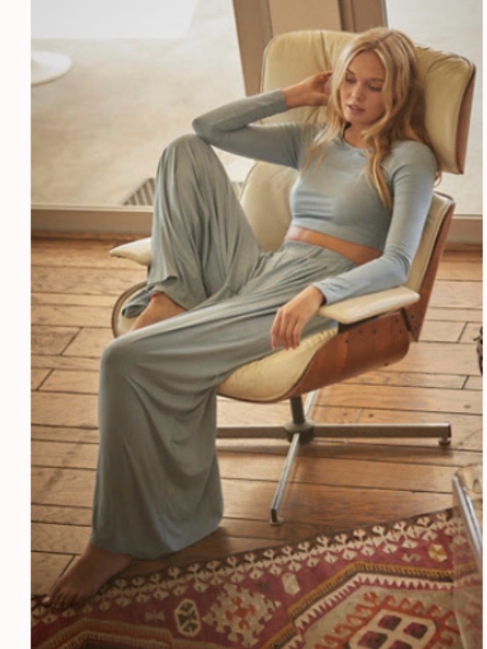 Free people Alia beach set faded denim